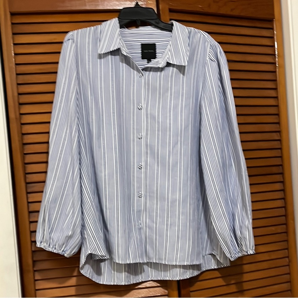Alex Marie Navy and White Striped Shirt